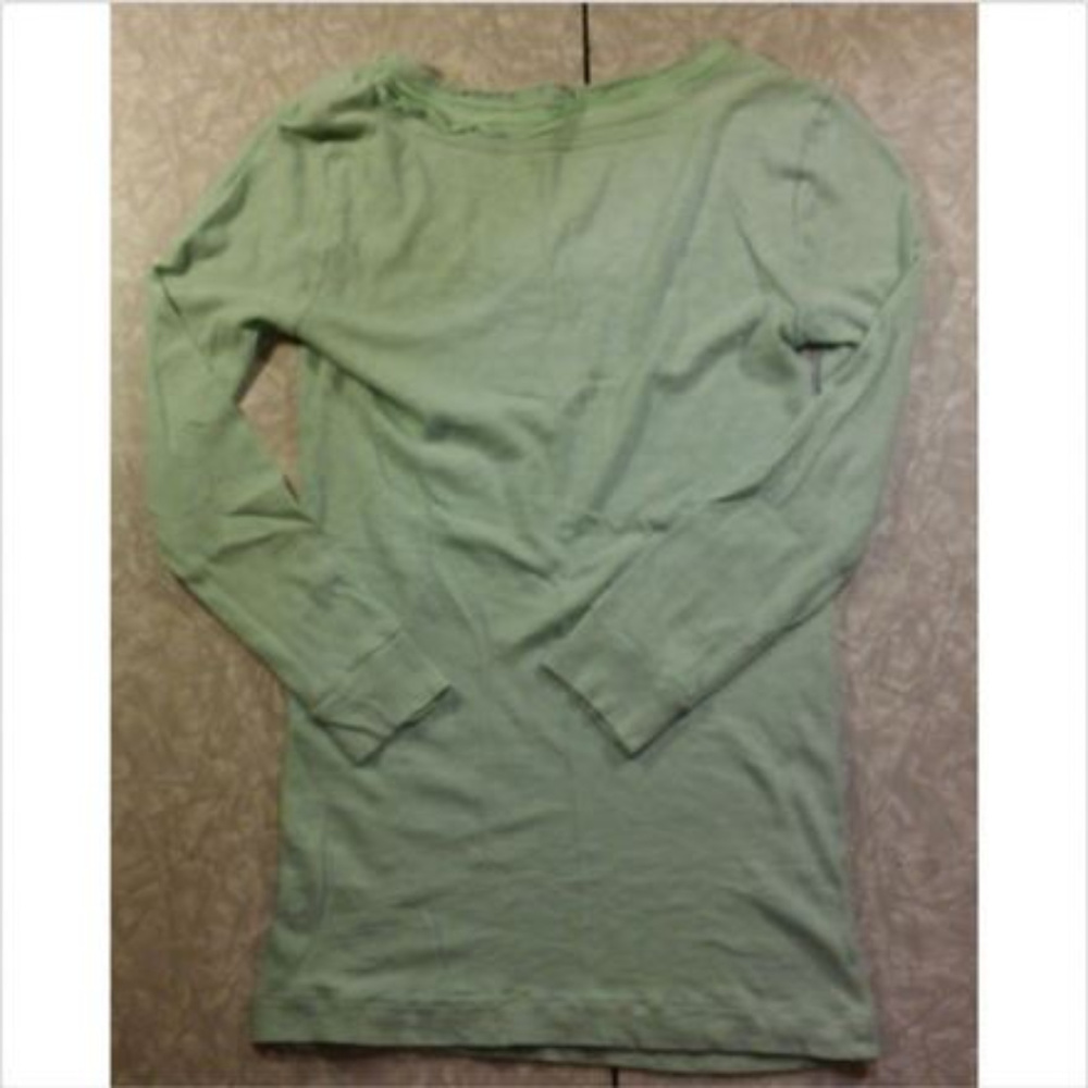 J Crew ~ Sea/Mint Green Layered Scoop Neck 3/4 Slv - Picture 4 of 6